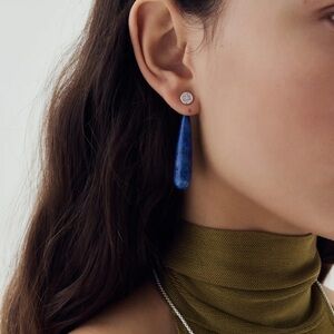 Mademoiselle Jules BEZEL STUDS & LAPIS LAZULI EAR JACKET new nvr worn. Offer